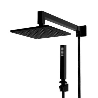 Imagem de Chuveiro Lorenzetti Loren Quadra 1934 B16 De Parede Com Desviador Black Preto 7048688