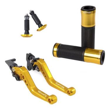 Imagem de Kit Manete Manopla Peso Tampa Nmax 160 Nmax 160 Nmax 160 - Stark Race,
