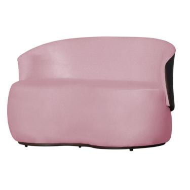 Imagem de Poltrona Namoradeira Sofá Orgânico 2 Lugares Beatriz Suede Composê Com Marrom