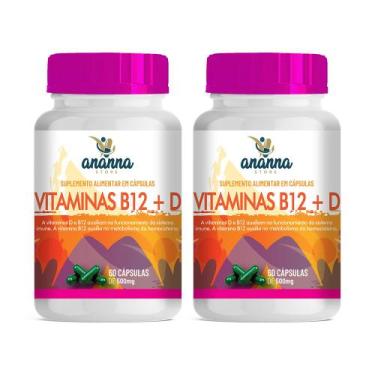 Imagem de 2x Suplemento Vitaminas B12 e Vitamina D 60 Caps 500mg - Ananna Store