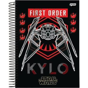 Imagem de Caderno Star Wars Espiral Ordem 96fls - Jandaia - Sortido, Preto