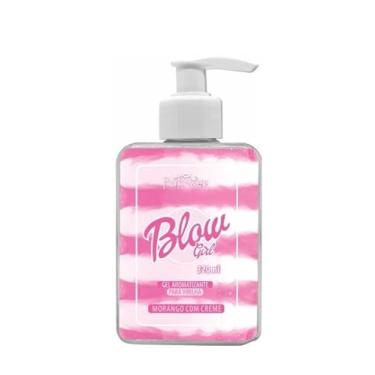 Imagem de Blow Girl Gel Corporal Beijável Aromatizante, Gel e Creme Beijável Morango com Creme, 320ml, Absorção Rápida, Aroma Adocicado - Hot Flowers