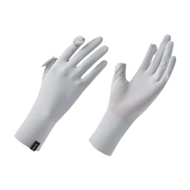 Imagem de UGPLM Luvas de proteção solar para mulheres luvas de na tela sensível ao toque respirável luvas de condução para atividades ao ar livre jardinagem de, Cinza Claro