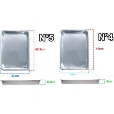 Imagem de Kit de Formas Retangular Extra Grande e Altas Profissional N4 e N 5 - 