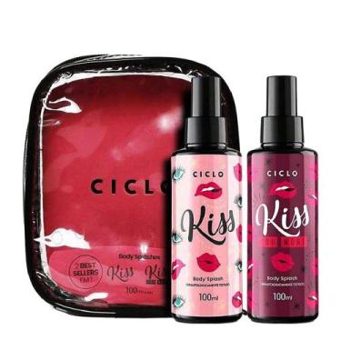 Imagem de Kit Ciclo Kiss Body Splash 100ml + Kiss You More Body Splash 100ml + E