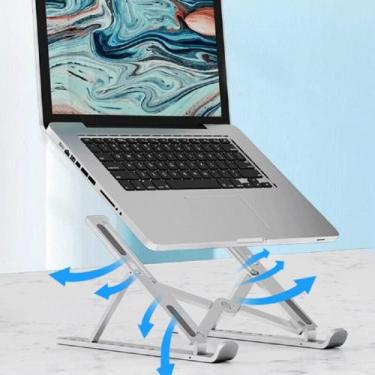 Imagem de Suporte notebook Dobrável  Ajustável fino Liga de alumínio ipad para t