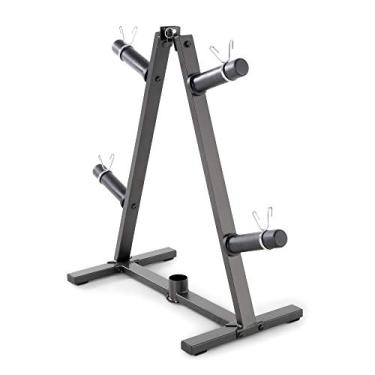 Imagem de Marcy Organizador em formato A para Home Gym para placas e barras de peso olímpico, capacidade para 136 kg PT-5740
