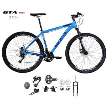 Imagem de Bicicleta Aro 29 Gta Start Kit 2x9 Gta Sunrun Freio Disco K7 11/36 Pedivela 24/38d Garfo com Trava (Azul, 21)