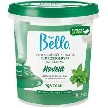 Imagem de Cera Depilatória Hidrossolúvel Depil Bella 1,3kg Hortelã
