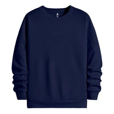 Imagem de Moletom Gola Redonda Liso Blusa Feminino Masculino Fashion-Unissex