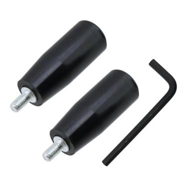 Imagem de Tighall 2 alças giratórias para máquina de volante com 1 chave Allen, M6 x 10 mm/haste rosqueada de 0,25" x 0,4 polegadas, alça rotativa de baquelite de plástico, para equipamento de forno, torno e