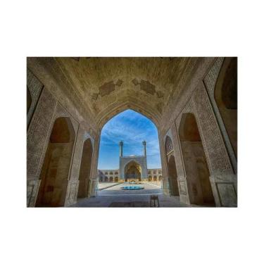 Imagem de Allahu Akbar Kaaba Mesquita Sagrada Caligrafia Islâmica Pintura Em Tel