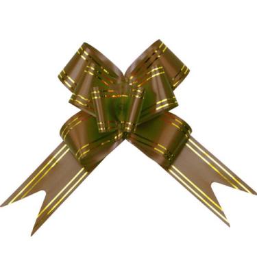 Imagem de 10 Laço Fácil para Presente 18mm - AAZ, Listrado Marrom