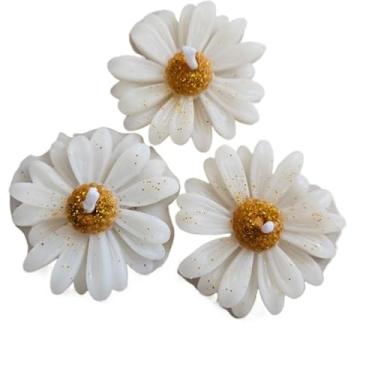 Imagem de Vela Perfumada,30/40 Uind Velas AromáTicas Lembrancinhas Margaridas(40 Und C/Organza Branco/D,Mamãe bb)