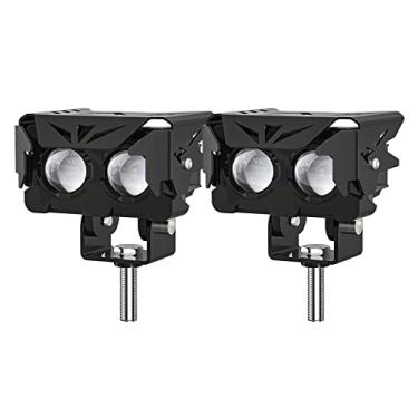 Imagem de Chusui Faróis de neblina de condução de motocicleta LED 120 W branco e âmbar LED Pods Luzes de projetor Substituição de holofotes para caminhão trator de motocicleta Jeep ATV UTV Sbarco (Pacote com CL