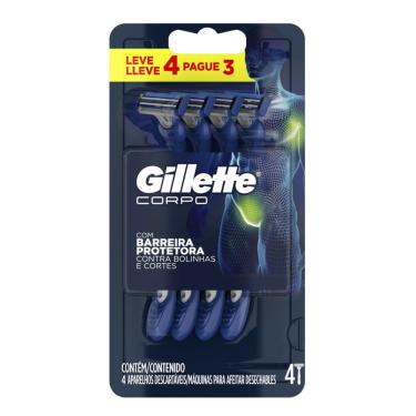 Imagem de Aparelho de Depilar Gillette Corpo Descartável 4 Unidades