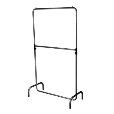 Imagem de Arara Dupla De Roupa Cabideiro De Chão 80CM - Loja- Closets - vale mix