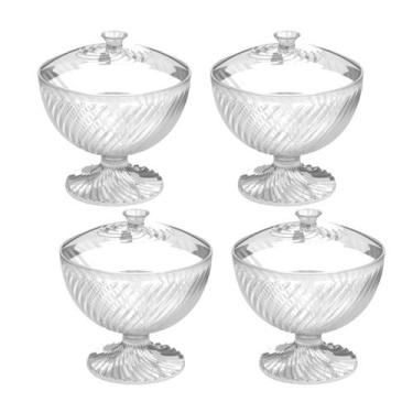 Imagem de 4 Bomboniere Baleiro Porta Doce Bombons Decoração Grande - Plasutil