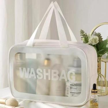 Imagem de bolsa Necessaire transparente à resistente diversas cores - NoBrand, T