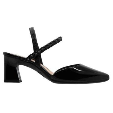 Imagem de Sapato Feminino Salto Médio Mississipi MC981 Preto, 37, Preto
