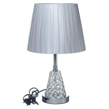 Imagem de Abajur Luminária Quarto Sala Mesa de Cabeceira Cristal Led - PGB, Prat