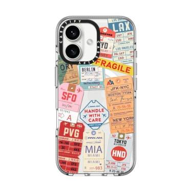 Imagem de CASETiFY Capa transparente para iPhone 16 [não amarela/2 m. Proteção contra quedas de grau militar/compatível com Magsafe] - AirTags - Transparente