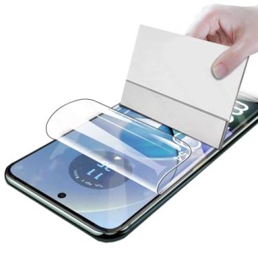 Imagem de Renwox 2 películas de hidrogel de alta sensibilidade para Motorola Moto G75 5G 6,7 polegadas, protetor de tela TPU macio transparente, autorreparável, ultrafino, à prova de explosão, desbloqueio de