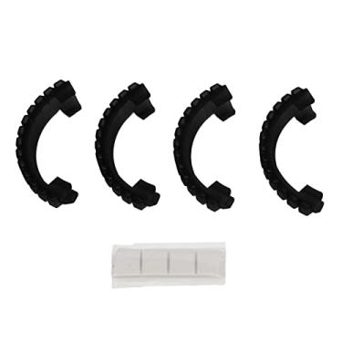 Imagem de Anel de proteção à proteção de hélice para avata anti -colisão durável Acessórios leves aumentam a segurança de vôo para avata drone pp material 25g 4pcs (Preto)