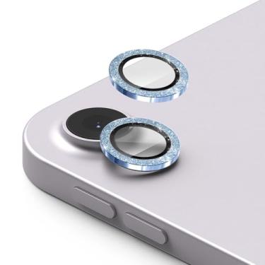 Imagem de Luchantle Conjunto com 2 protetores de lente de câmera para iPad 11 A16 2025, lentes de alta definição com glitter, dureza 9H, antiarranhões, compatível com capas (azul brilho)