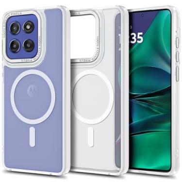 Imagem de YZB Capa projetada para Motorola Moto G-Stylus-2025, magnética compatível com MagSafe, traseira translúcida fosca resistente a arranhões, proteção de nível militar, capa fina à prova de choque