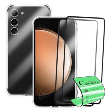 Imagem de Kit Capa Capinha Anti Impacto + 2 Películas Ceramica 9D Para Samsung Galaxy S23 Plus