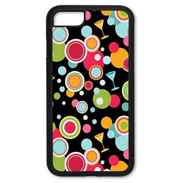 Imagem de Capa para celular – Slim Fit – Compatível com Apple iPhone 7 Plus e iPhone 8 Plus – Bolinhas Martini multicoloridas