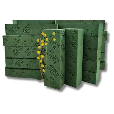 Imagem de Espuma Floral para Arranjos com Flores e Plantas Naturais 23x5x7cm –Caixa com 24 Unidades – Alta Absorção e Corte Fácil (24)