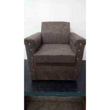 Imagem de Mini Sofa Infantil De Crianças Poltrona Sofazinho Marrom Suede - JOTA 