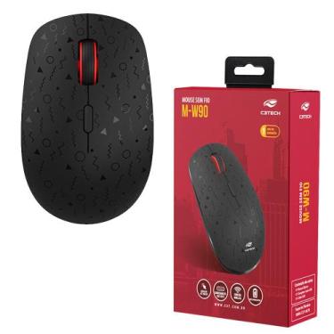 Imagem de Mouse Sem Fio Recarregável M-W90BK, 1600 DPI, C3Tech - Preto - C3 Tech