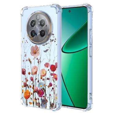 Imagem de RRXSYXL Capa para Oppo Realme 12 Plus 5G com estampa floral transparente, capa macia à prova de choque para Oppo Realme 12 Plus 5G, linda flor