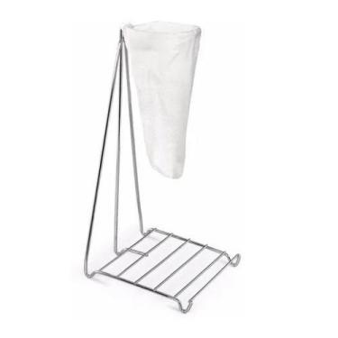 Imagem de Suporte para coador de pano cromado - niquelart