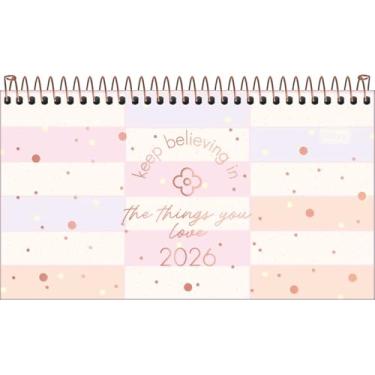 Imagem de Tilibra - Agenda Espiral Semanal de Bolso 16,7 x 8,9 cm Soho 2026 - Retângulos Coloridos