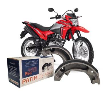 Imagem de Patim Lona de Freio - A2u Parts - Honda Biz 100 110 125 Pop 100 110 Br