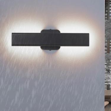 Imagem de Arandelas de parede LED para ambientes externos IP65 à prova d'água de alumínio lâmpada moderna para porta da frente lâmpadas de parede acrílicas iluminação interna/externa para jardim corredor