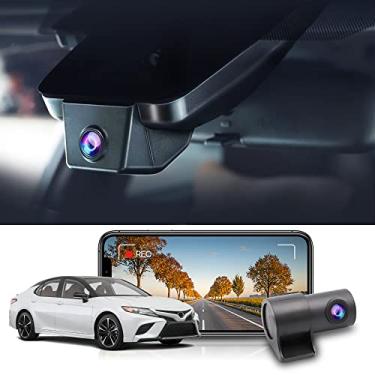 Imagem de Fitcamx Câmera frontal 2K + traseira 1080P para Toyota Camry 2018 2019 2020 L LE SE XSE XLE TRD, OEM Estilo, vídeo HD duplo, WiFi & APP, Gravação Loop, G-Sensor, fácil de usar, 64GB Cartão