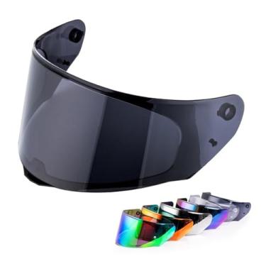 Imagem de VCOROS Escudo para Assault/Rapid/Stream Full Face Shield Compatível com FF328 FF800 FF320 FF353 Street Motorcycle Capacete Substituição (Preto)