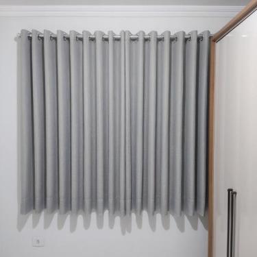 Imagem de Cortina Para Sala/Quarto Voil Linho Com Forro Blecaute Blackout 3,00x1