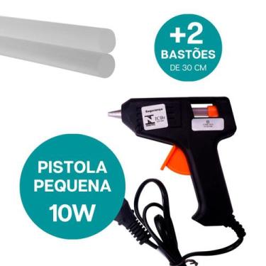 Imagem de Aplicador De Cola Quente Bivolt C/ 2 Unidades Bastão Fino 7mm - Pistol