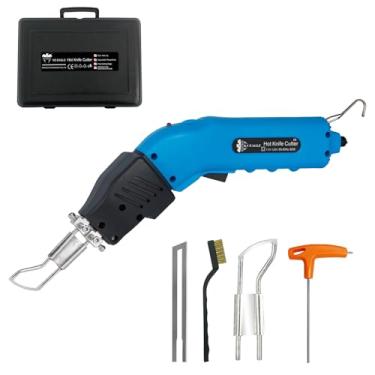 Imagem de Cortador de tecido com faca quente, ferramenta de corte elétrica para corda de tecido resfriado a ar de 80 W, tecido de nylon, cabo, lona, tubo de plástico, roupas, banners, correias (resfriado a ar