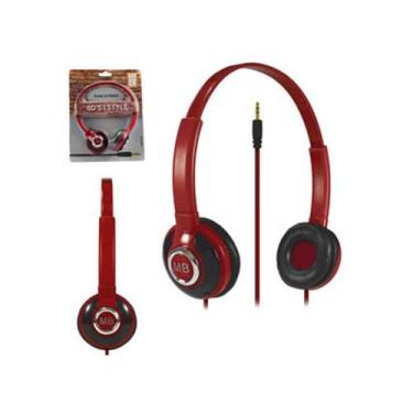 Imagem de Fone Estéreo Style 50mw On-ear Com Fio Vermelho - Mb53072 - MBtech