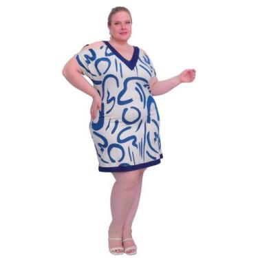 Imagem de Vestido Feminino Plus Size Confortável - WM, G1, Estampado