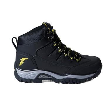 Imagem de Goodyear Barrett Bota masculina com bico de aço para trabalho com conforto e proteção robustos, Preto/Amarelo, 46