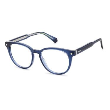 Imagem de Polaroid Óculos de sol masculino padrão moderno, Zx9/17 Azul Azul, 50