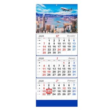 Imagem de Liitrton Calendário de parede 2023 com exibição de 3 meses, calendário de parede grande com papel grosso 83,8 cm x 33 cm, dezembro de 2022 - janeiro de 2024, calendário vertical perfeito para sua